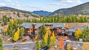 Aerial view of the property showcasing its beautiful mountain surroundings - Keystone Golf Condo with Hot Tub, Private Deck, and Ski Access (Keystone)