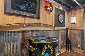A dartboard, a dartboard, and a dartboard.