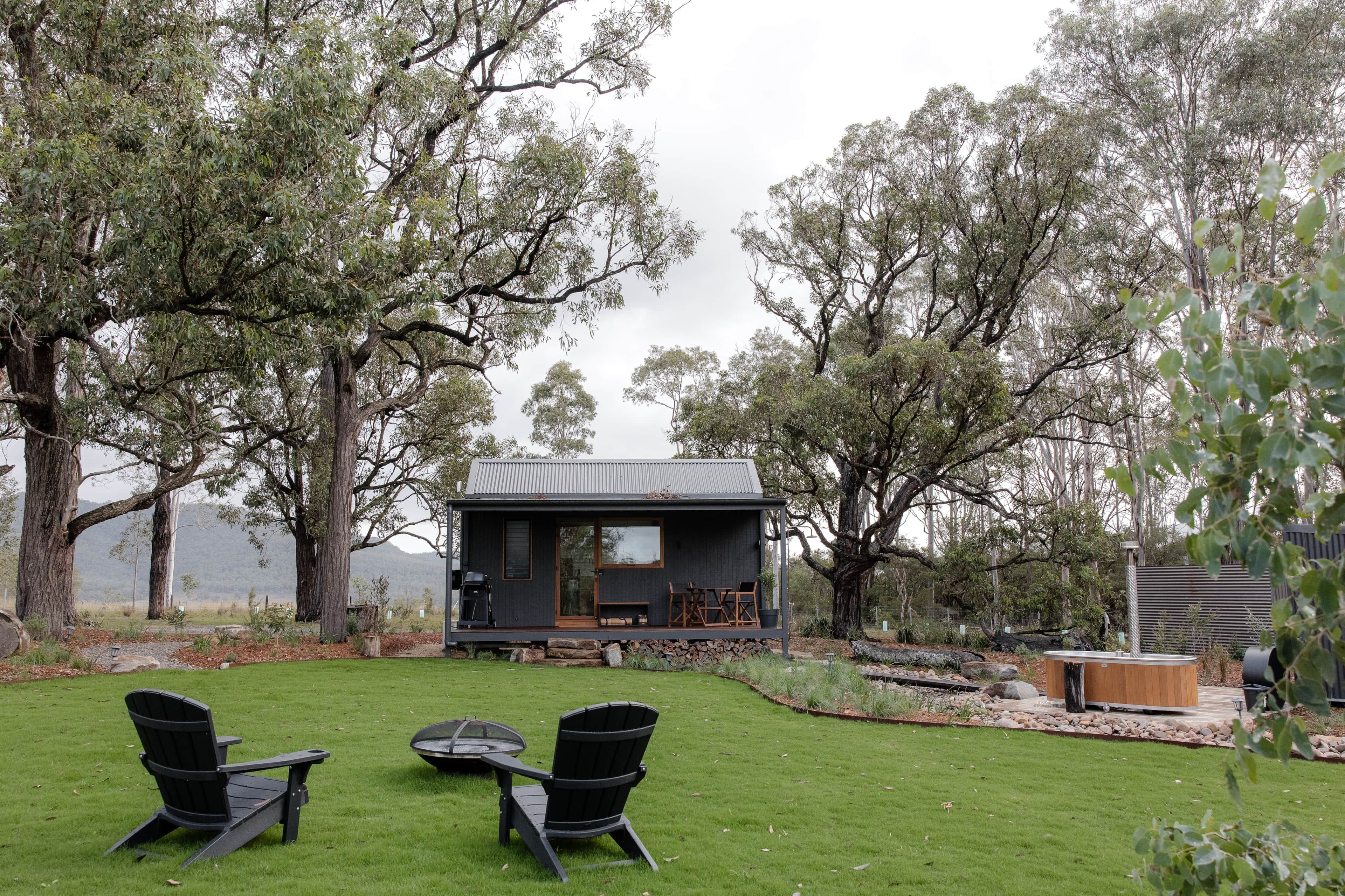 Pepperbark Cabin is nestled on a private acre of Hunter Valley farmland