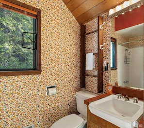 Bathroom - Timber Cottage - 2 BR + Sleeping Loft, Hot Tub, EV charger (Sea Ranch)