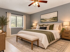 Room - Cozy 2-bedroom townhome in lovely Grand Prairie with AC Near ATT (Grand Prairie)