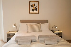 Comfortable double bed and seating
