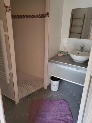 Bathroom - Bed and Breakfast 'Chambre Tendresse' with Shared Terrace and Shared Garden (Chaumot)