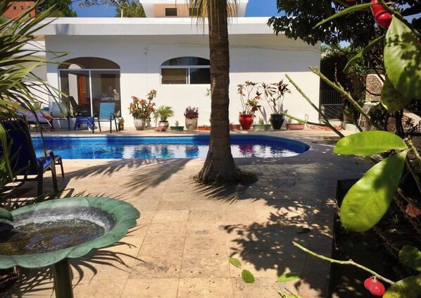 Pool - Charming 2-bedroom bed & breakfast with AC in Manzanillo on a golf course! (Manzanillo)