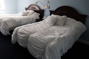 Room, 2 Double Beds | Desk, iron/ironing board, rollaway beds, bed sheets
