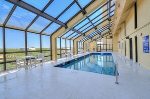 Indoor pool, outdoor pool, sun loungers - Units at Caravelle Resort by Elliott Beach Rentals (Myrtle Beach)
