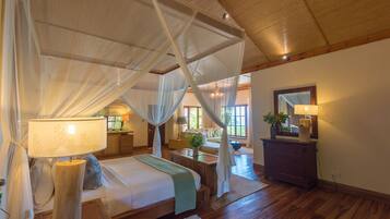Beach Villa | 1 bilik tidur, peralatan tempat tidur premium, meja