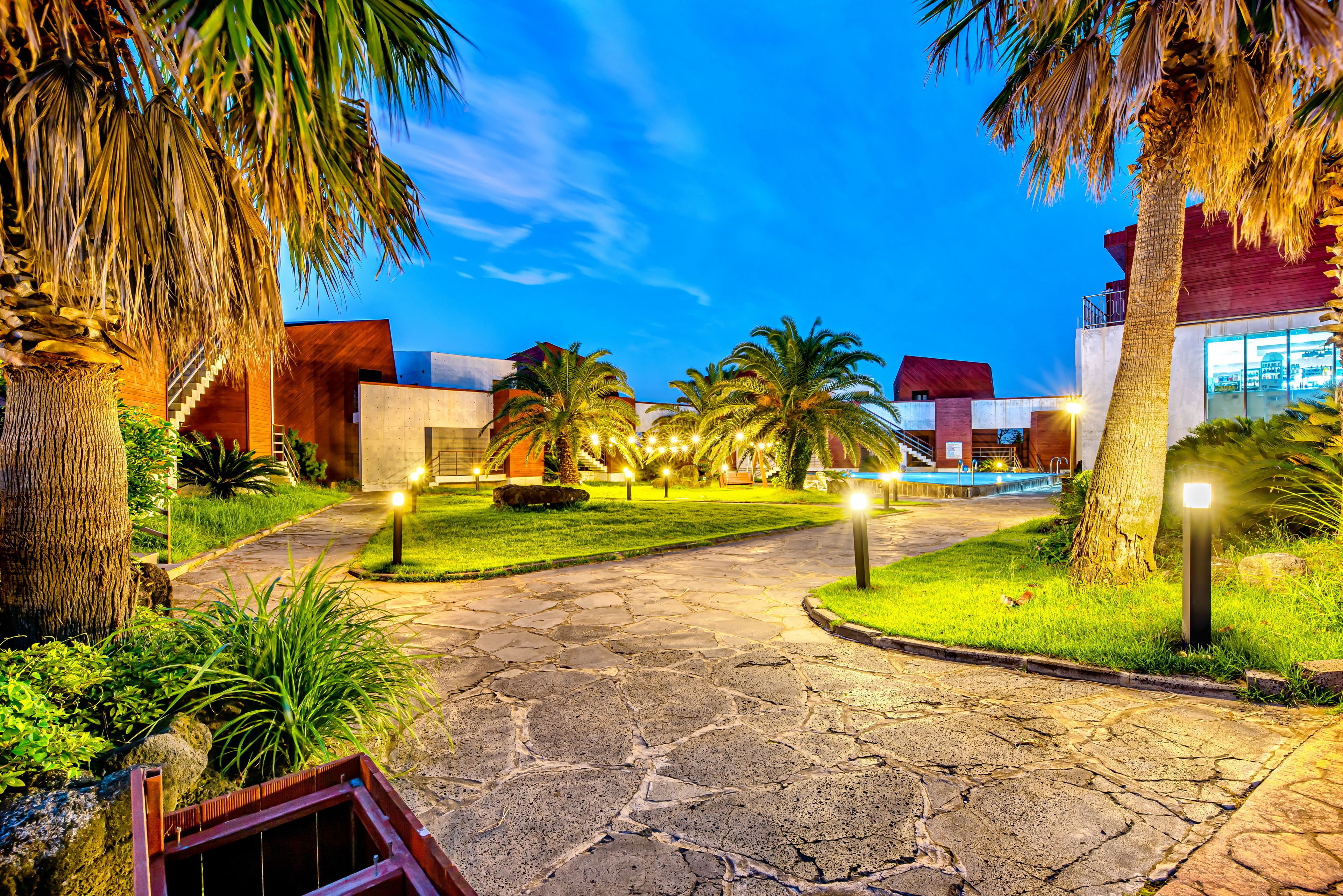 front of property – evening/night