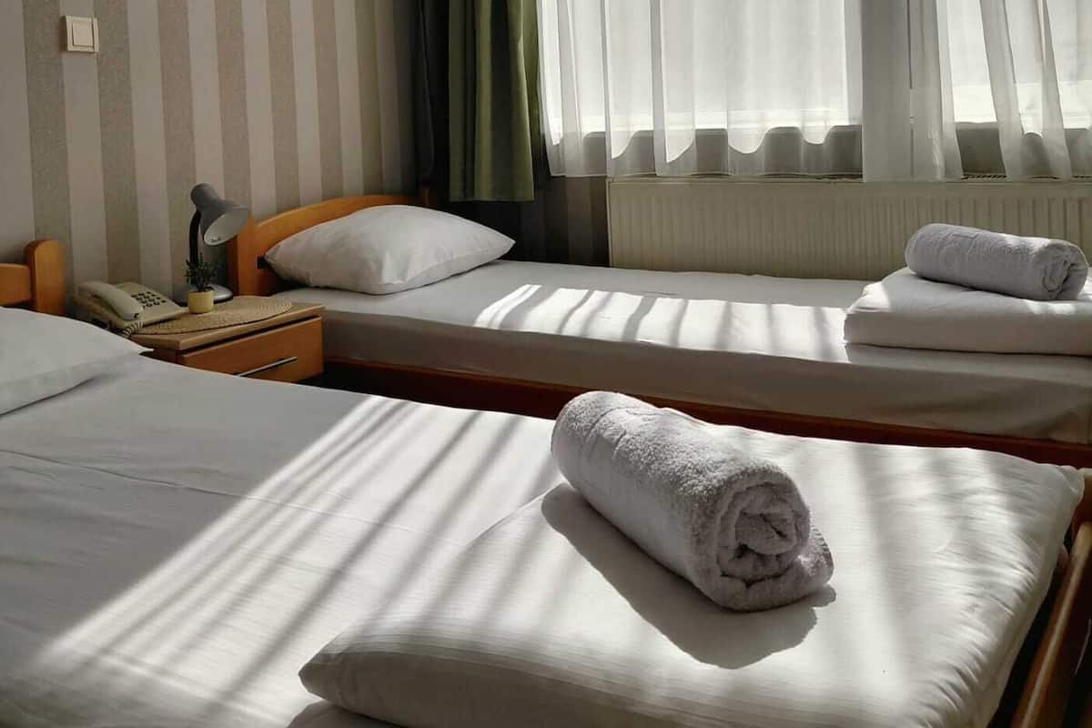 In-room safe, desk, laptop workspace, blackout curtains