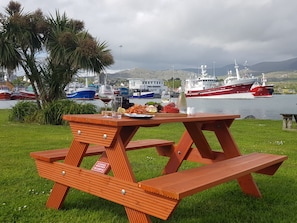 Outdoor banquet area