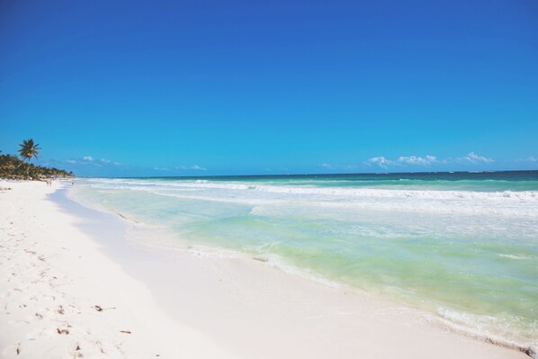 Accommodatie ligt op het strand