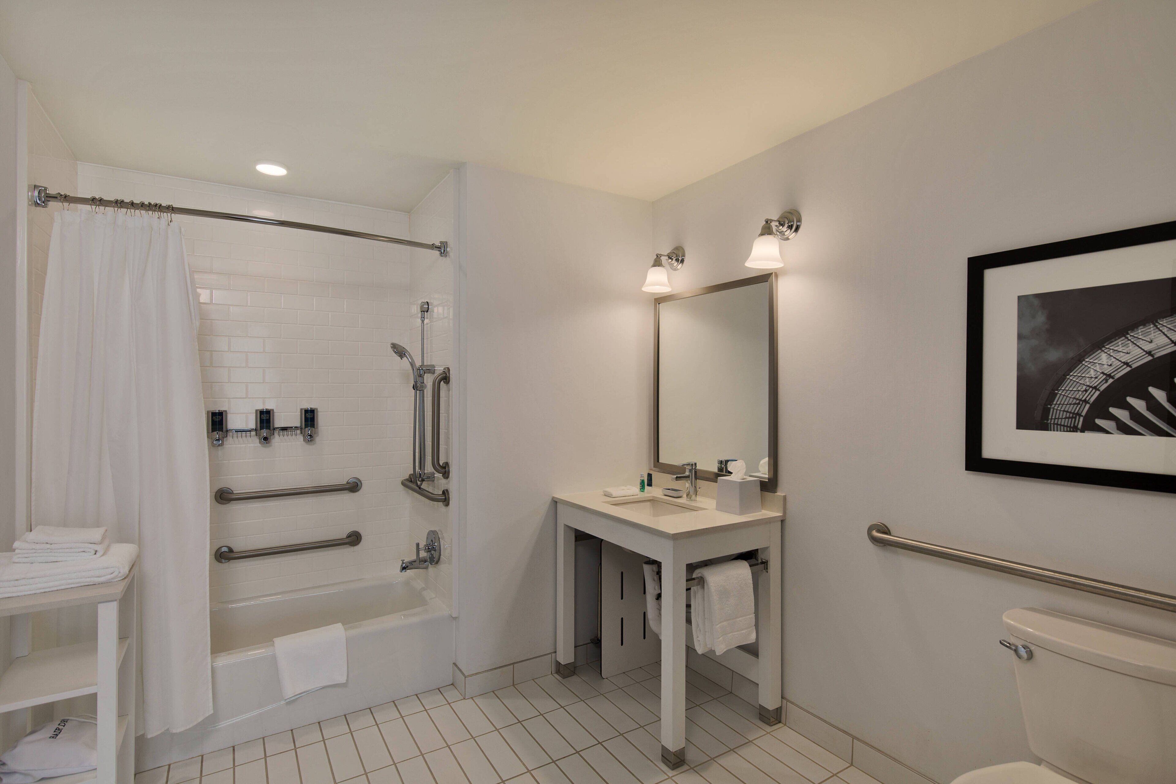 suite, 1 bedroom | bathroom | combined shower/bathtub, free toiletries, hair dryer, towels