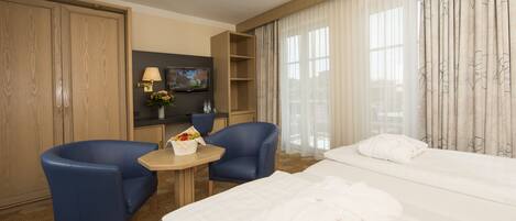 Standard Double Room | Living area | Flat-screen TV