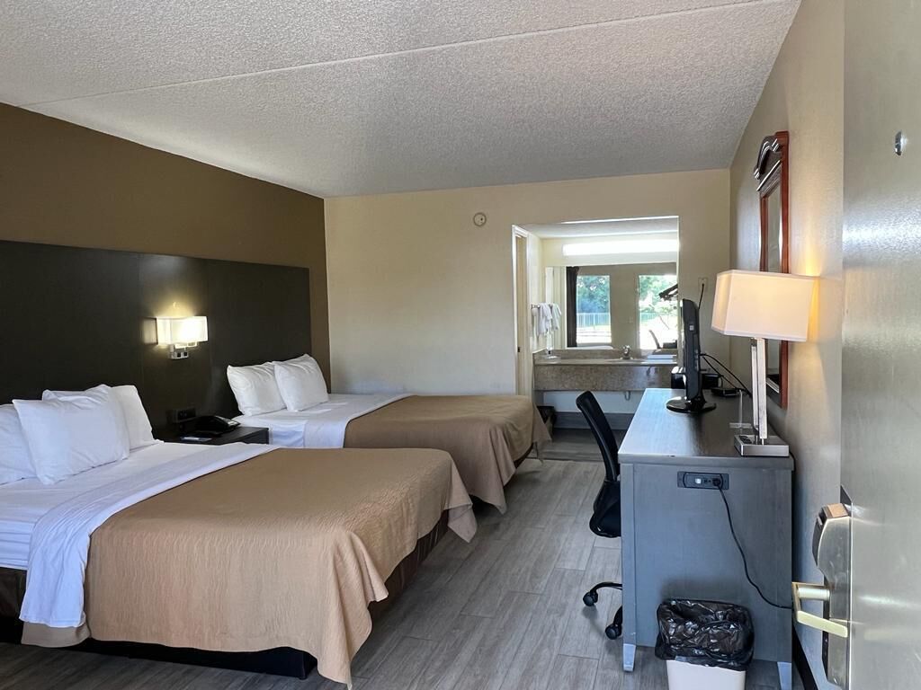 Standard Room, 2 Double Beds, Non Smoking | Free WiFi, bed sheets