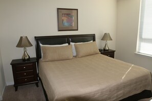 Luxury Apartment, 1 Queen Bed, Kitchen | 1 bedroom, premium bedding, desk, iron/ironing board