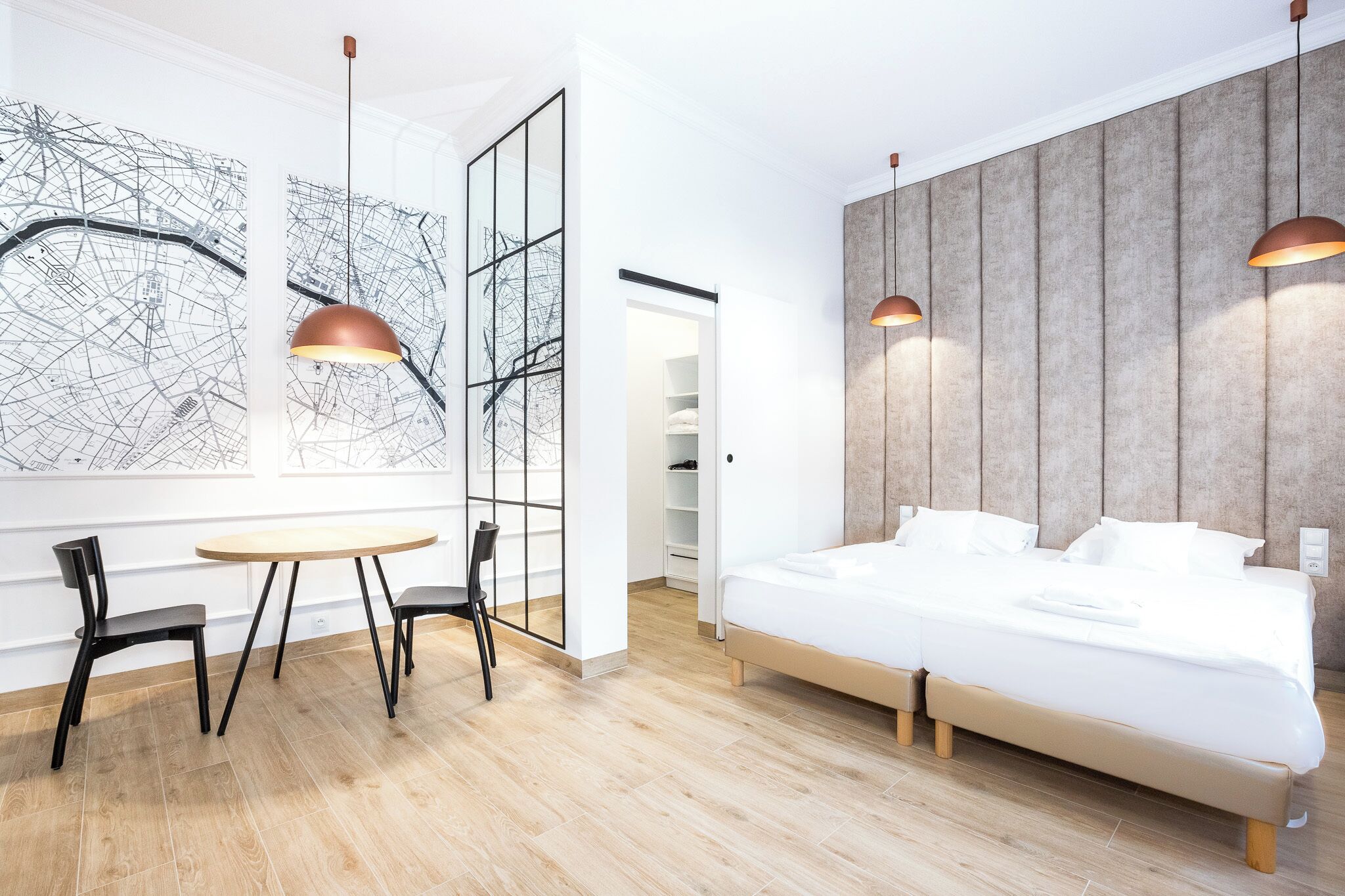 junior double room, 2 single beds | premium bedding, laptop workspace, free wifi