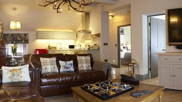 The Yew Tree Apartment | Living area | 39-inch flat-screen TV with digital channels, DVD player