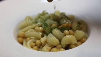 Breakfast, lunch, dinner served; local cuisine