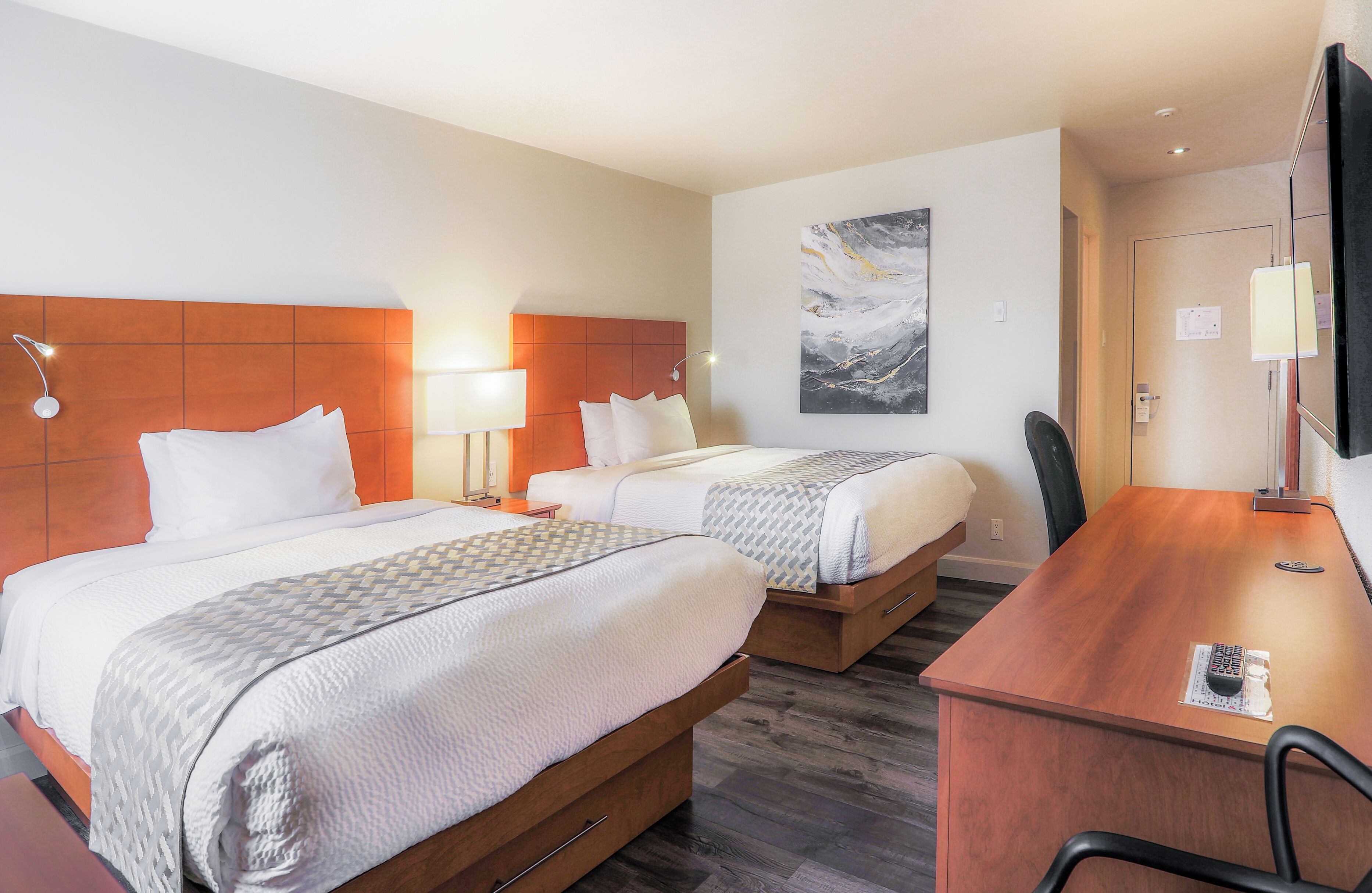 classic room, 2 queen beds | premium bedding, desk, blackout curtains, soundproofing