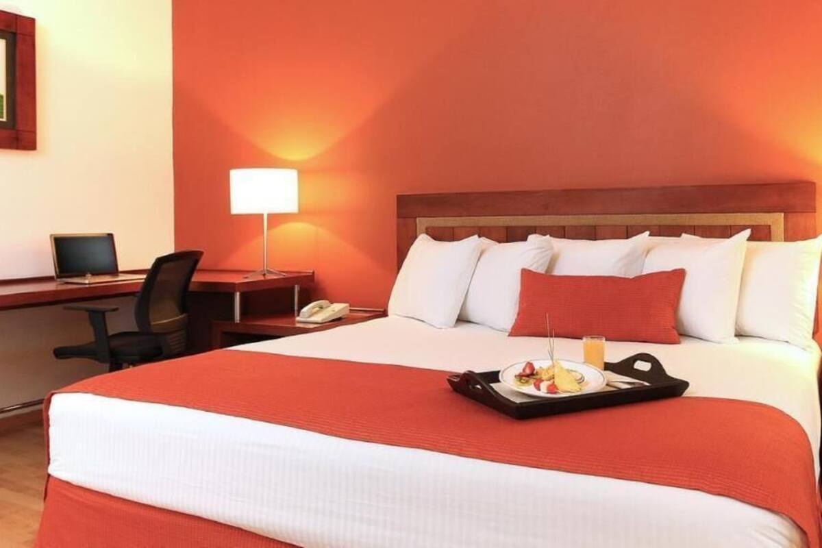 In-room safe, desk, laptop workspace, blackout drapes