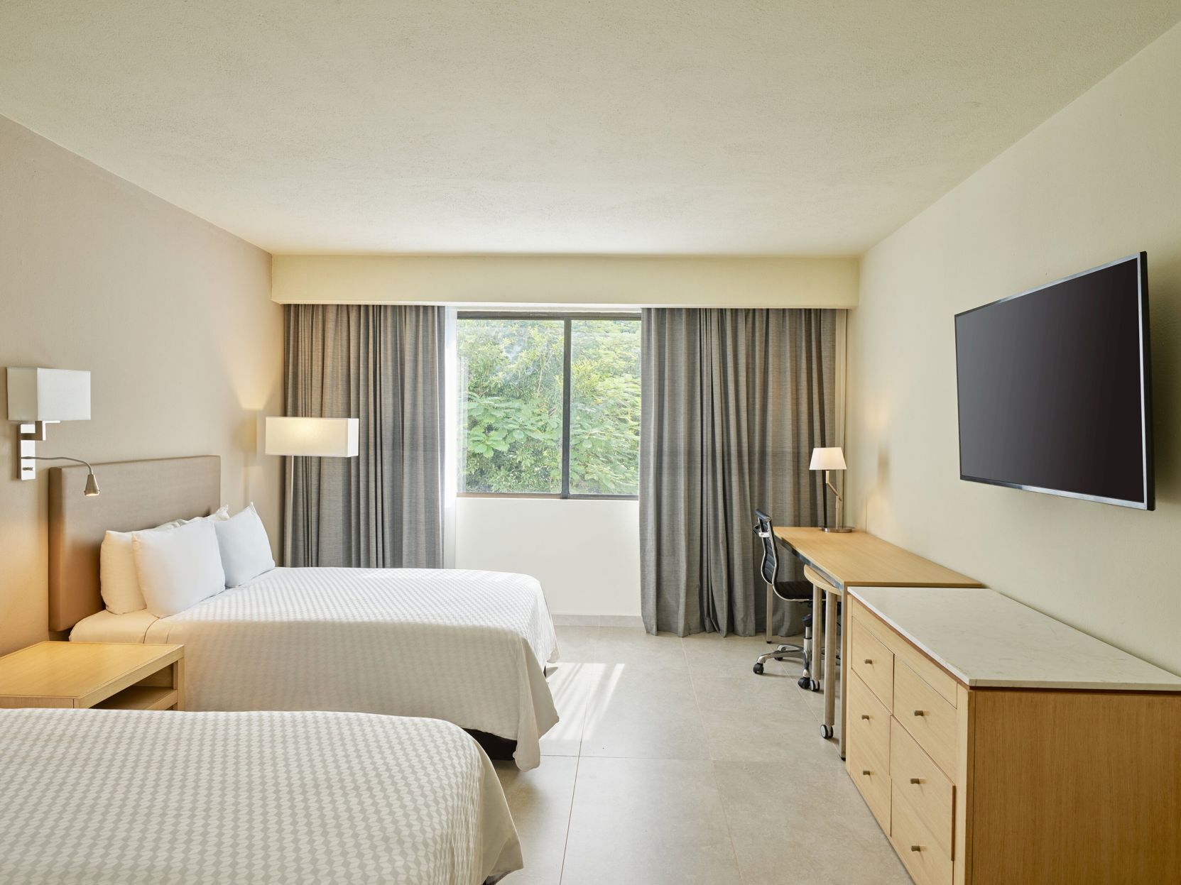 In-room safe, desk, laptop workspace, blackout drapes