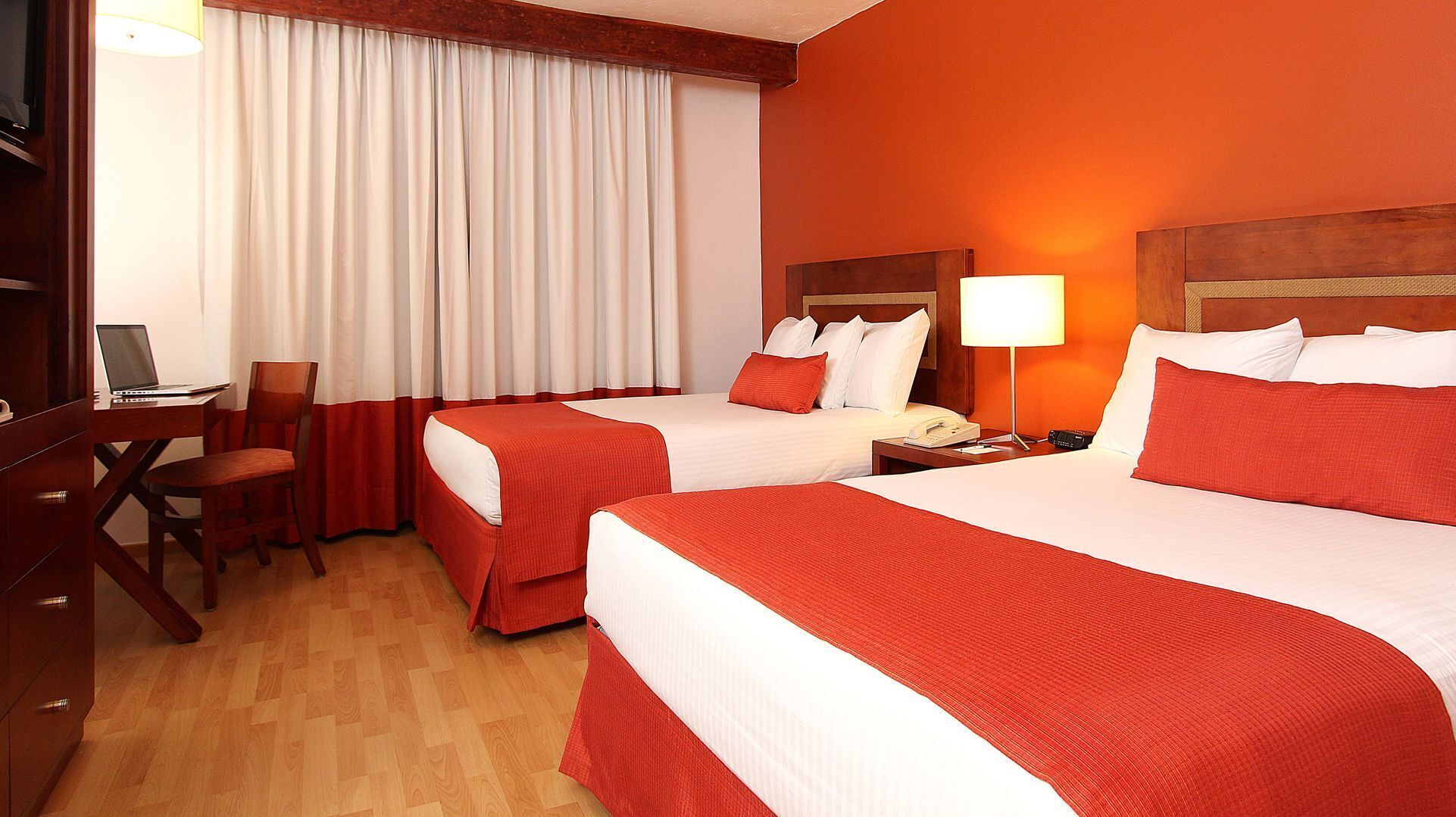 In-room safe, desk, laptop workspace, blackout drapes