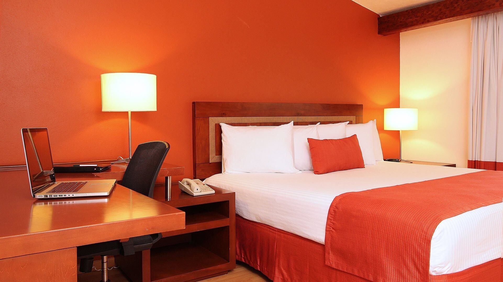 In-room safe, desk, laptop workspace, blackout drapes