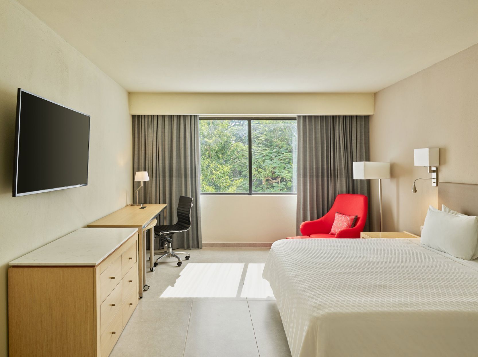 In-room safe, desk, laptop workspace, blackout drapes