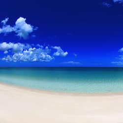 Private beach, white sand, free beach cabanas, sun-loungers