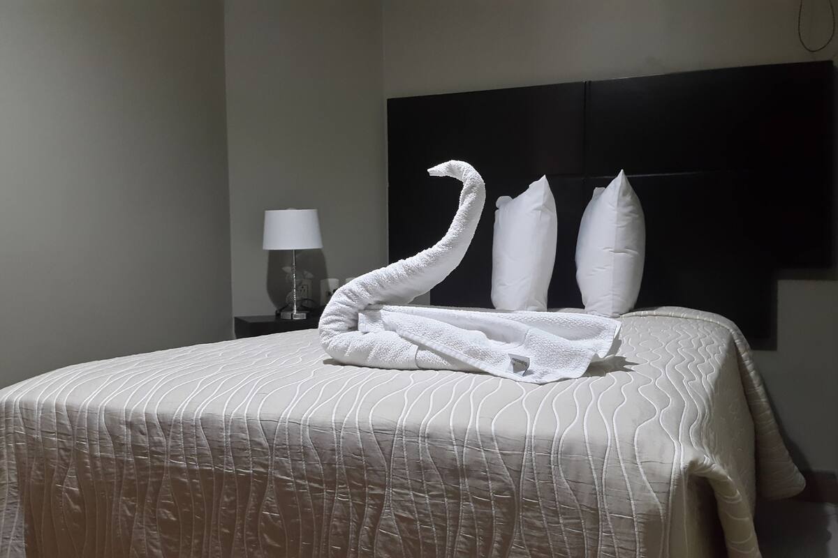 Down duvets, laptop workspace, free WiFi