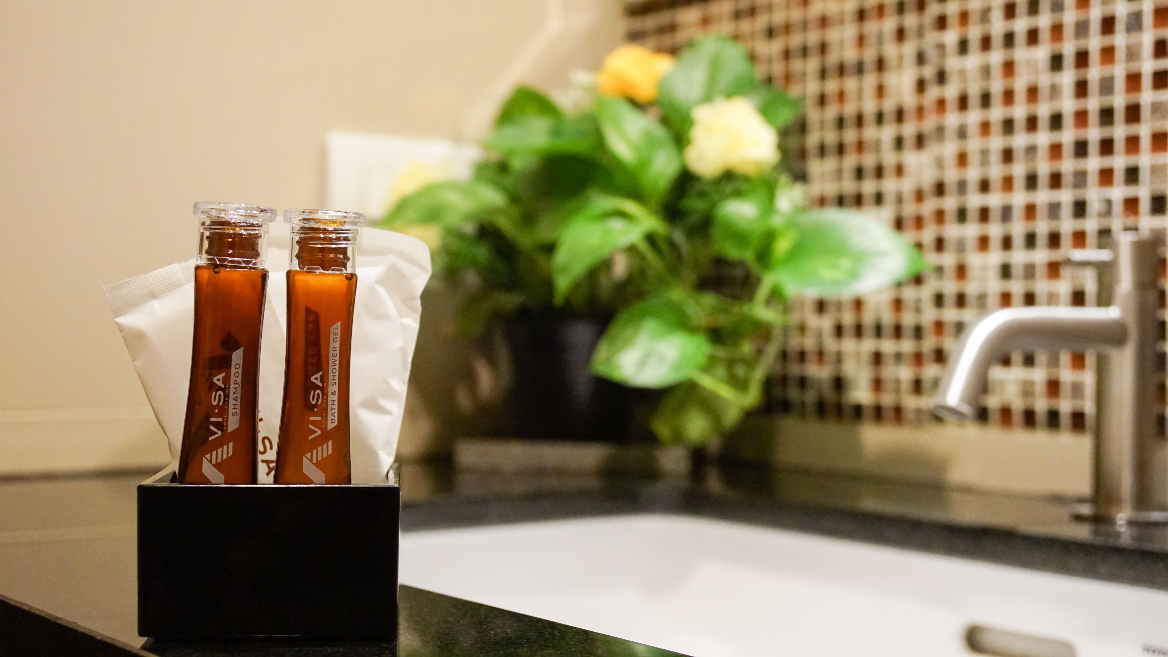 free toiletries, hair dryer, towels, soap