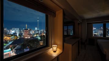 1 bedroom, desk, blackout curtains, iron/ironing board