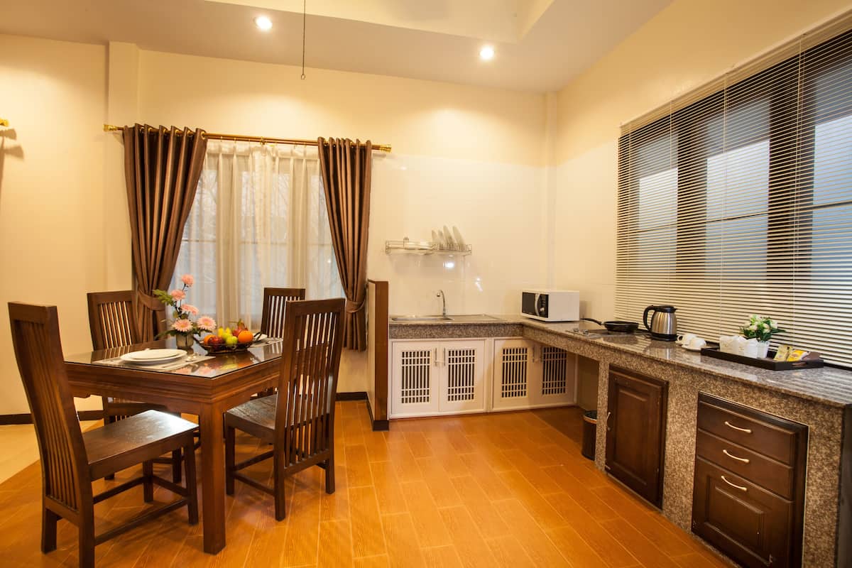 Villa, Terrace | Private kitchen | Fridge, coffee/tea maker