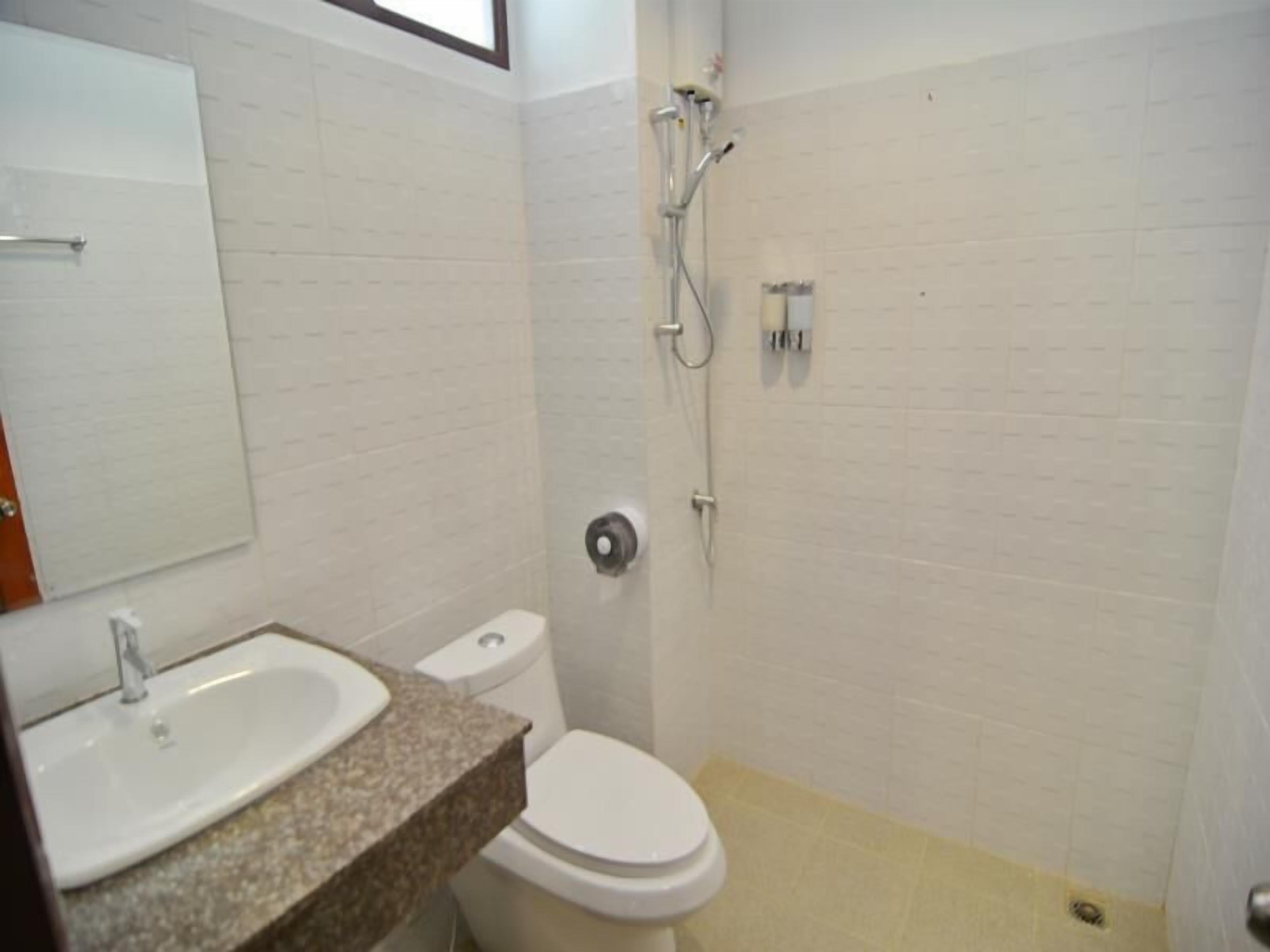 shower, free toiletries, hair dryer, heated floors
