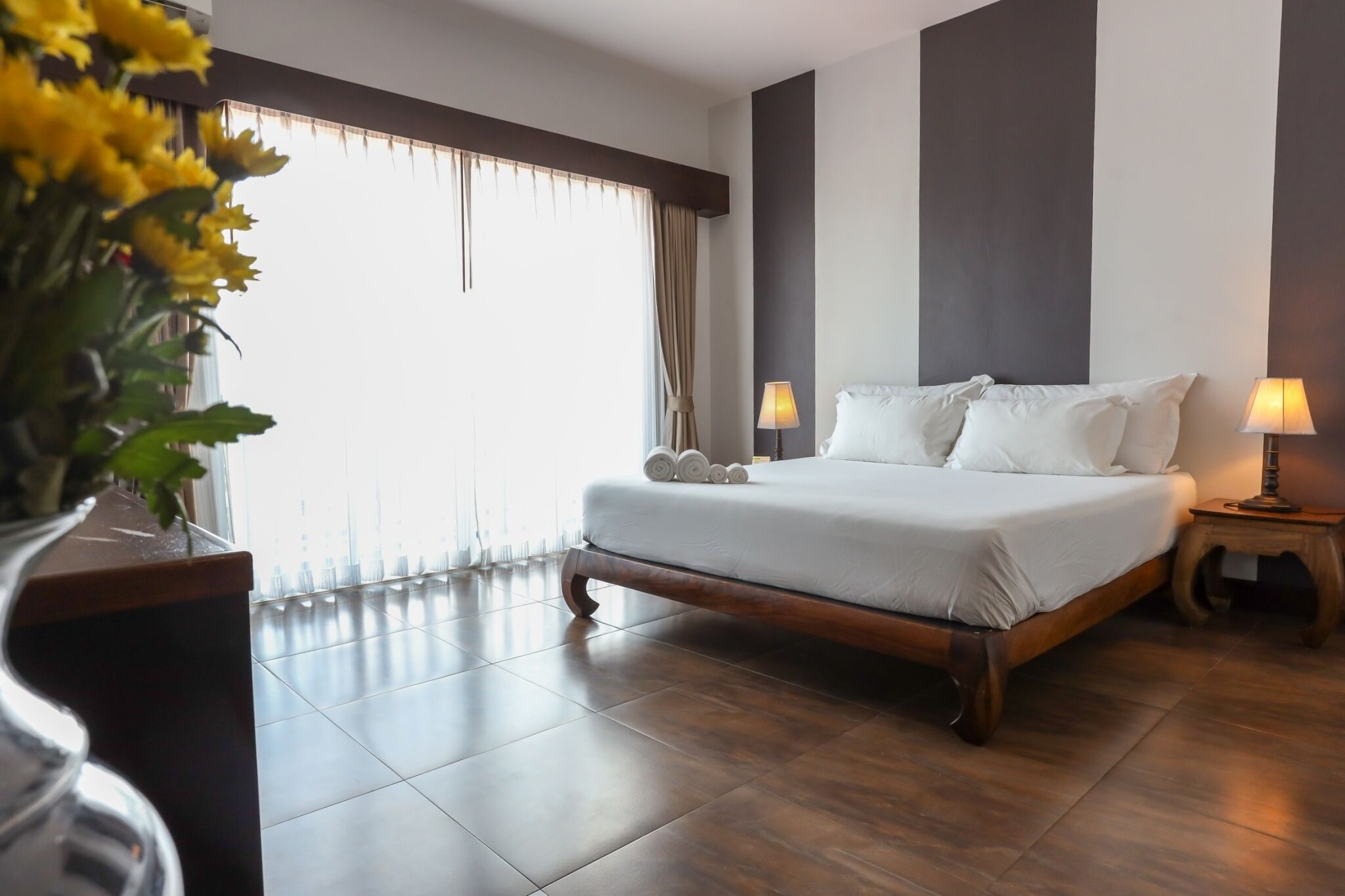 superior double room with shower | frette italian sheets, premium bedding, down duvets, select comfort beds