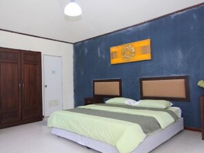 Blackout curtains, rollaway beds, free WiFi