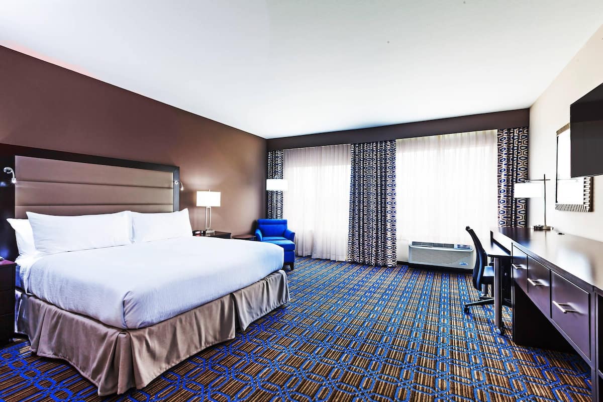 In-room safe, desk, laptop workspace, blackout drapes