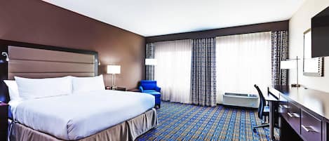 In-room safe, desk, laptop workspace, blackout drapes