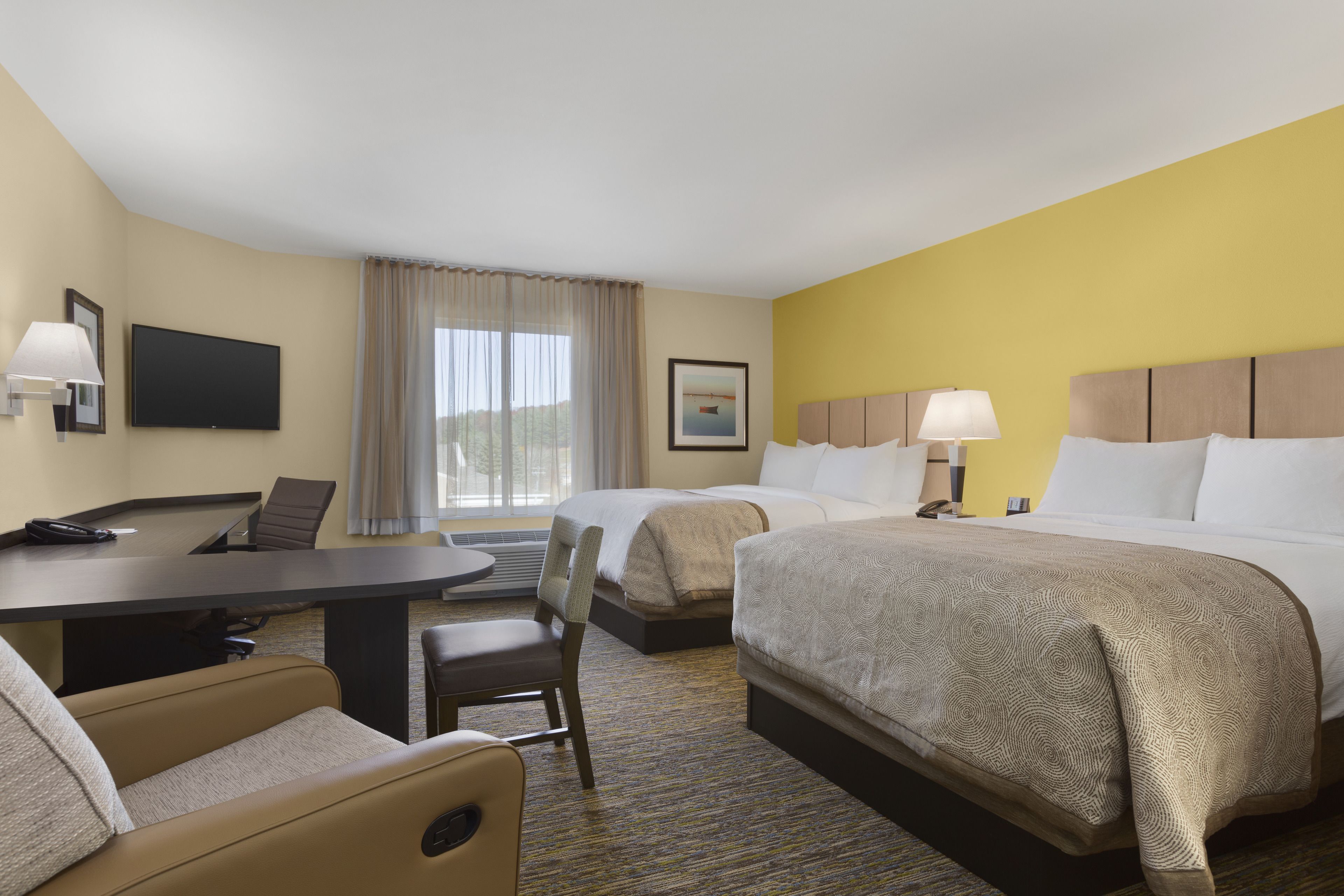 studio suite, 2 queen beds | in-room safe, desk, soundproofing, iron/ironing board
