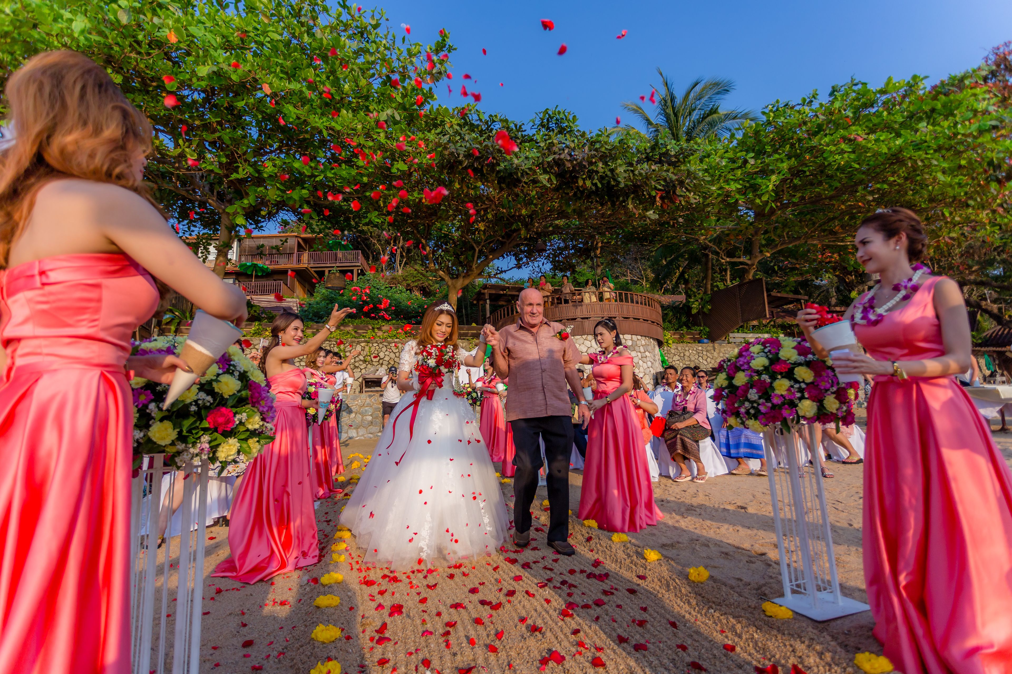 outdoor wedding area