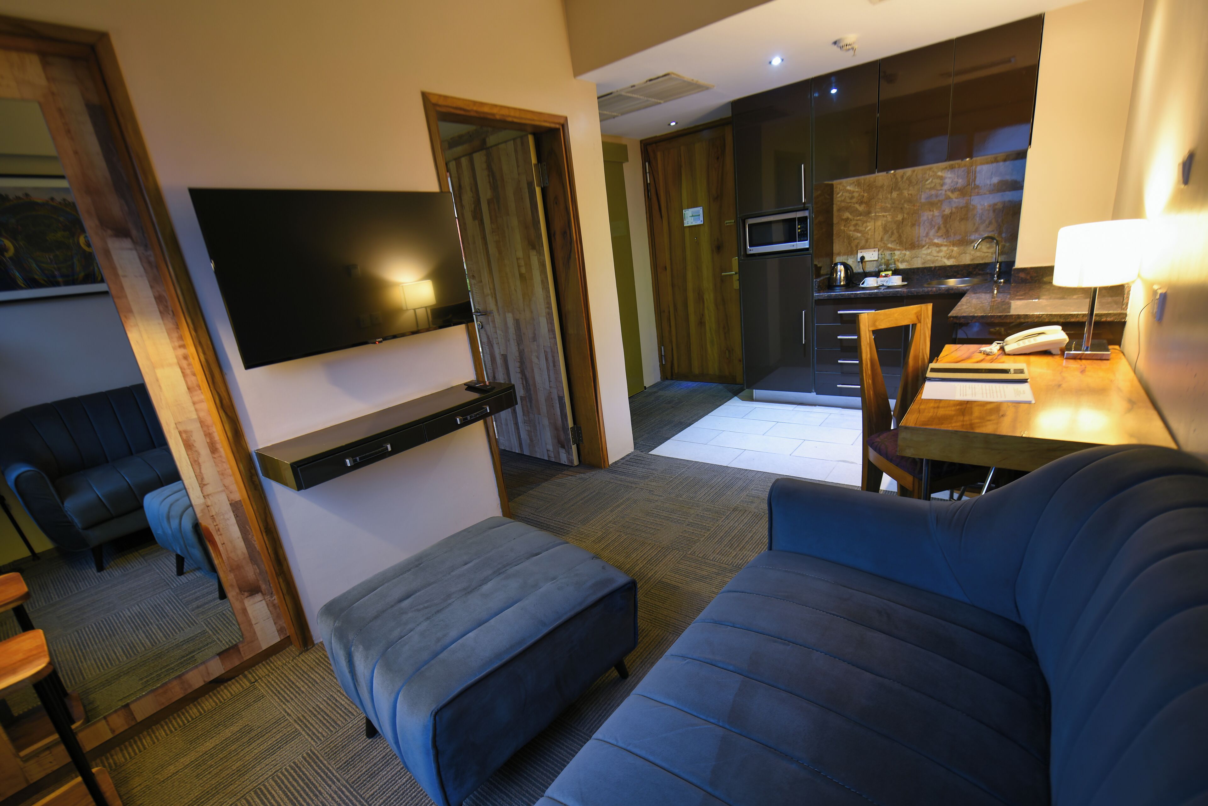 42-inch flat-screen tv with satellite channels, tv, streaming services