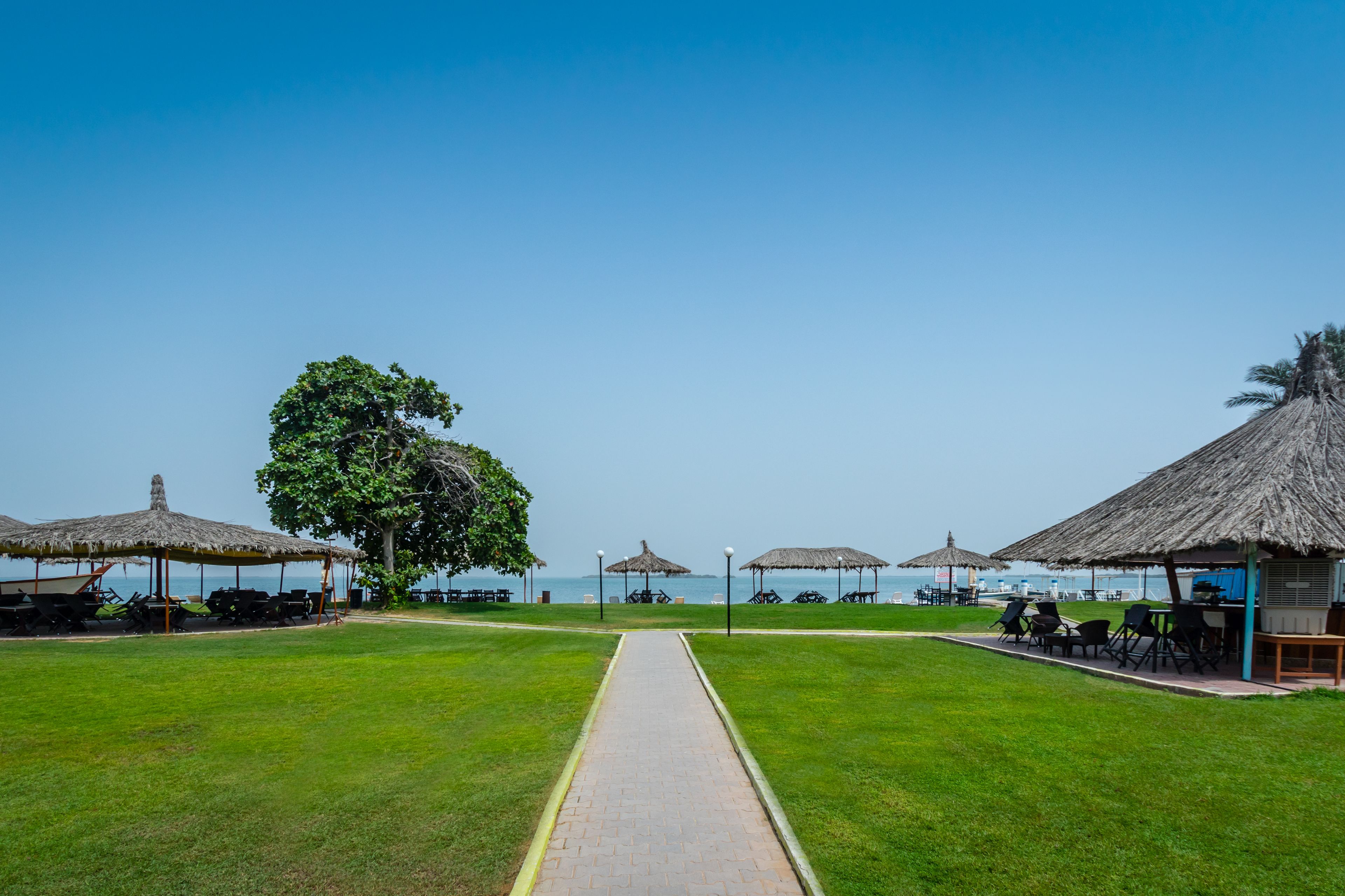 On the beach, beach bar