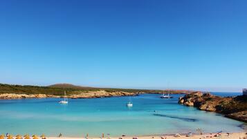 Am Strand, weißer Sandstrand