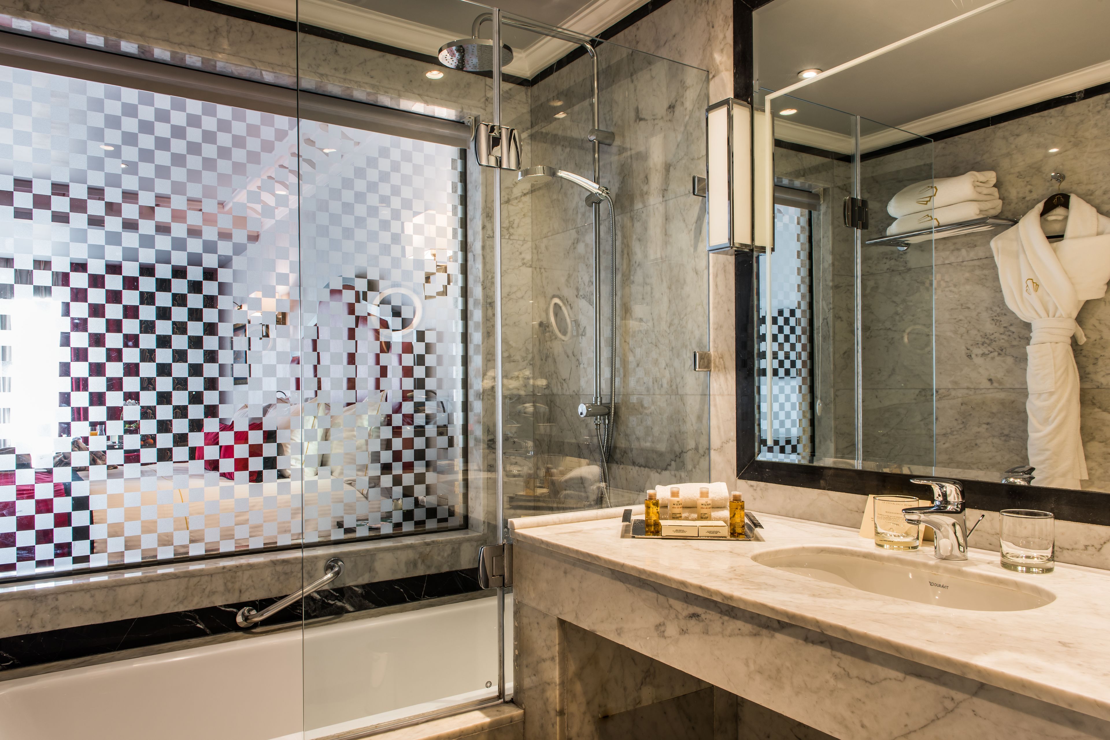 superior room  casablanca view  | bathroom | designer toiletries, hair dryer, bathrobes, slippers