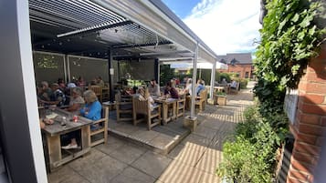 Outdoor banquet area