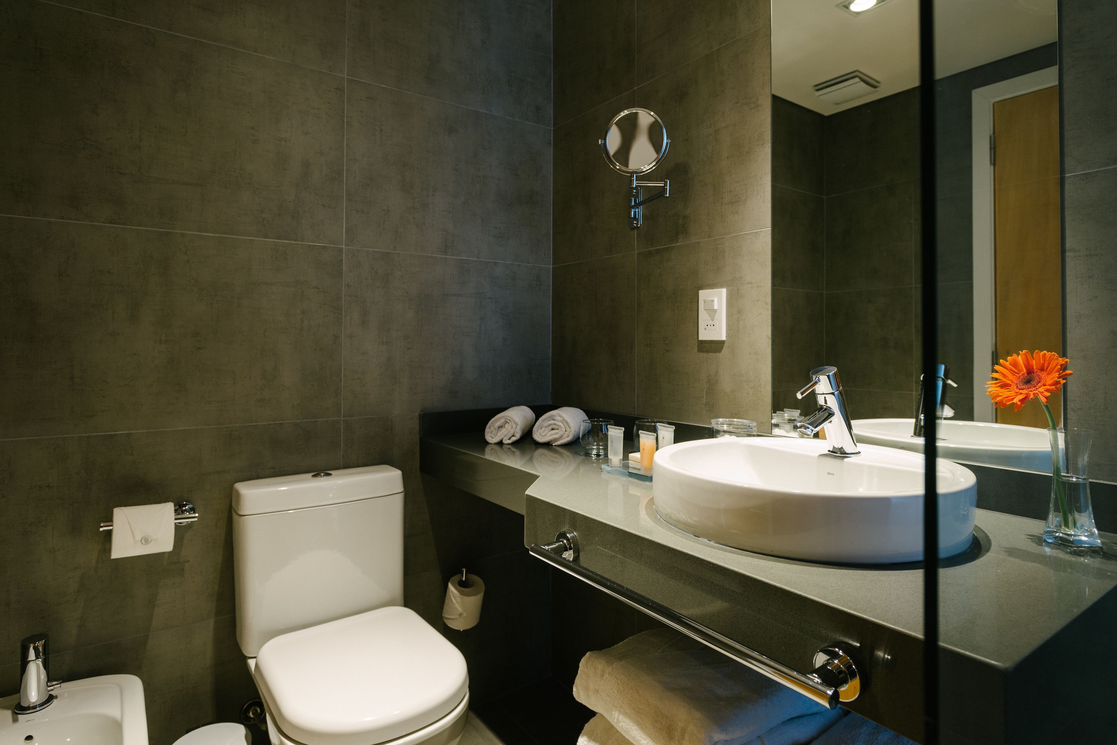 shower, designer toiletries, hair dryer, bathrobes