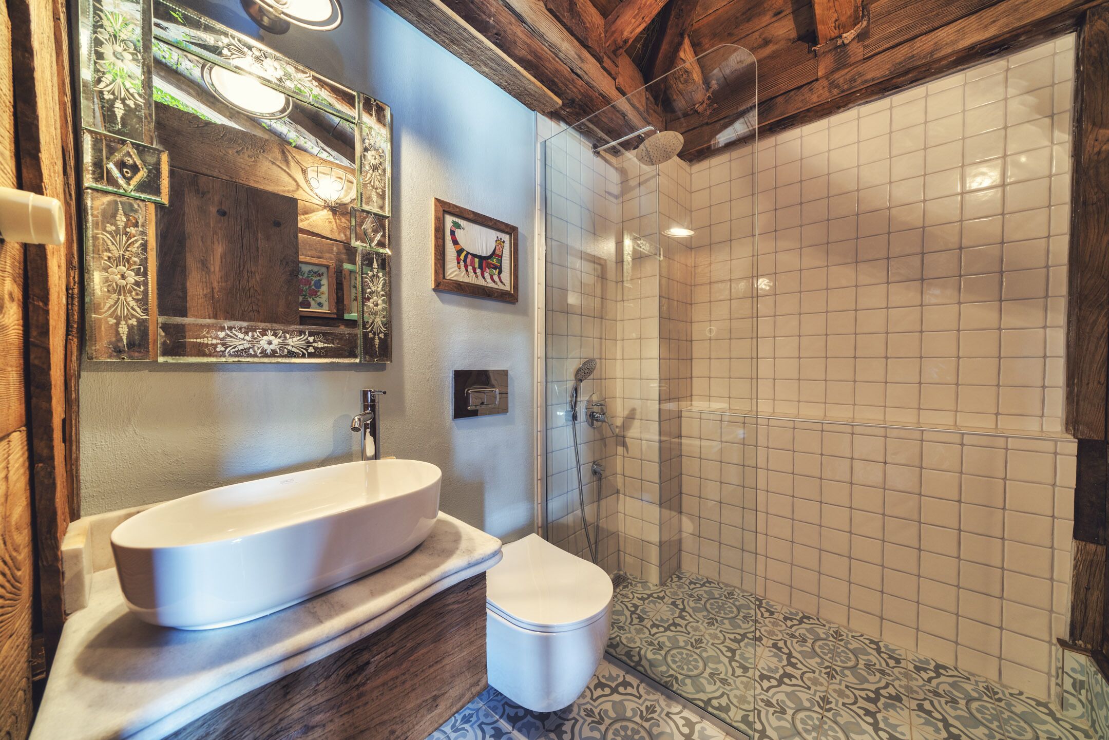 free toiletries, hair dryer, towels, shampoo