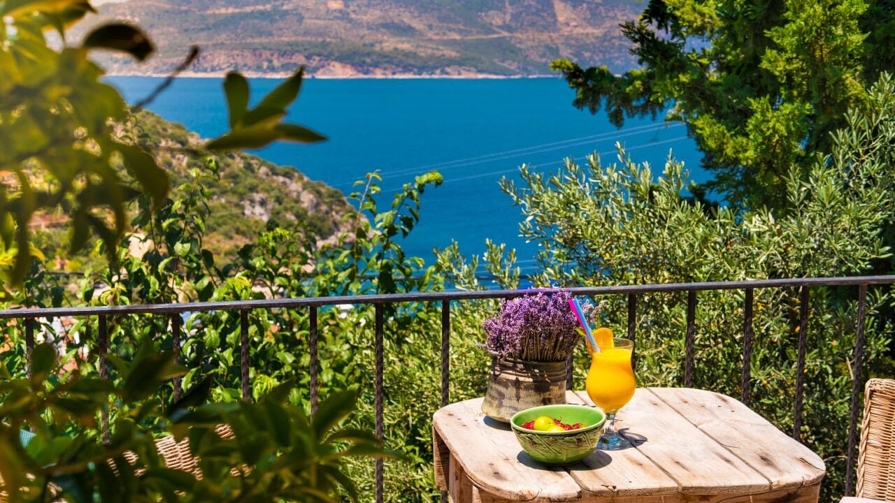 double room, terrace, sea view | balcony view