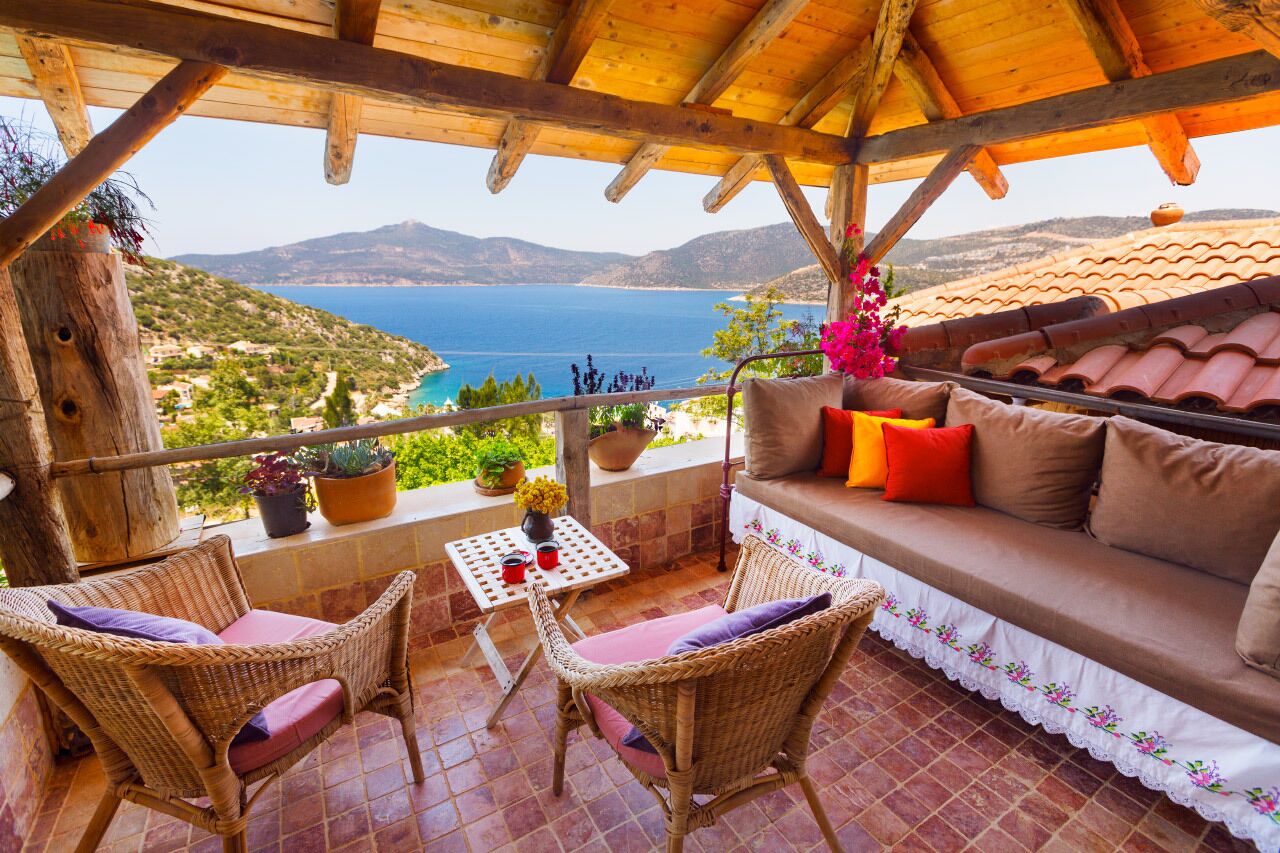 Deluxe-Doppelzimmer, 1 Queen-Bett, Nichtraucher, Meerblick | Balkon