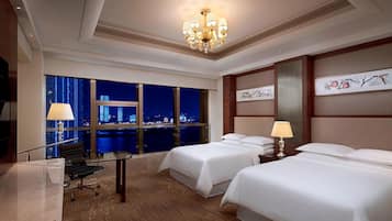 Room, 2 Double Beds, Smoking, River View | Premium bedding, down comforters, pillowtop beds, minibar